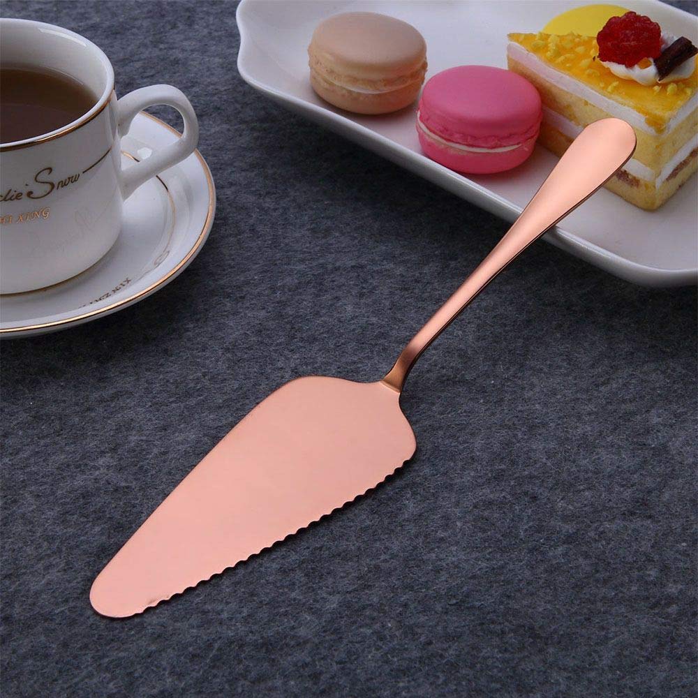Stainless Steel Gold/Rose Gold Chocolate Triangle Spatula - Butter & Cheese Spreader - Cake & Pizza Baking Tool - Perfect for Dessert Making, Kitchen Baking & Food Decoration