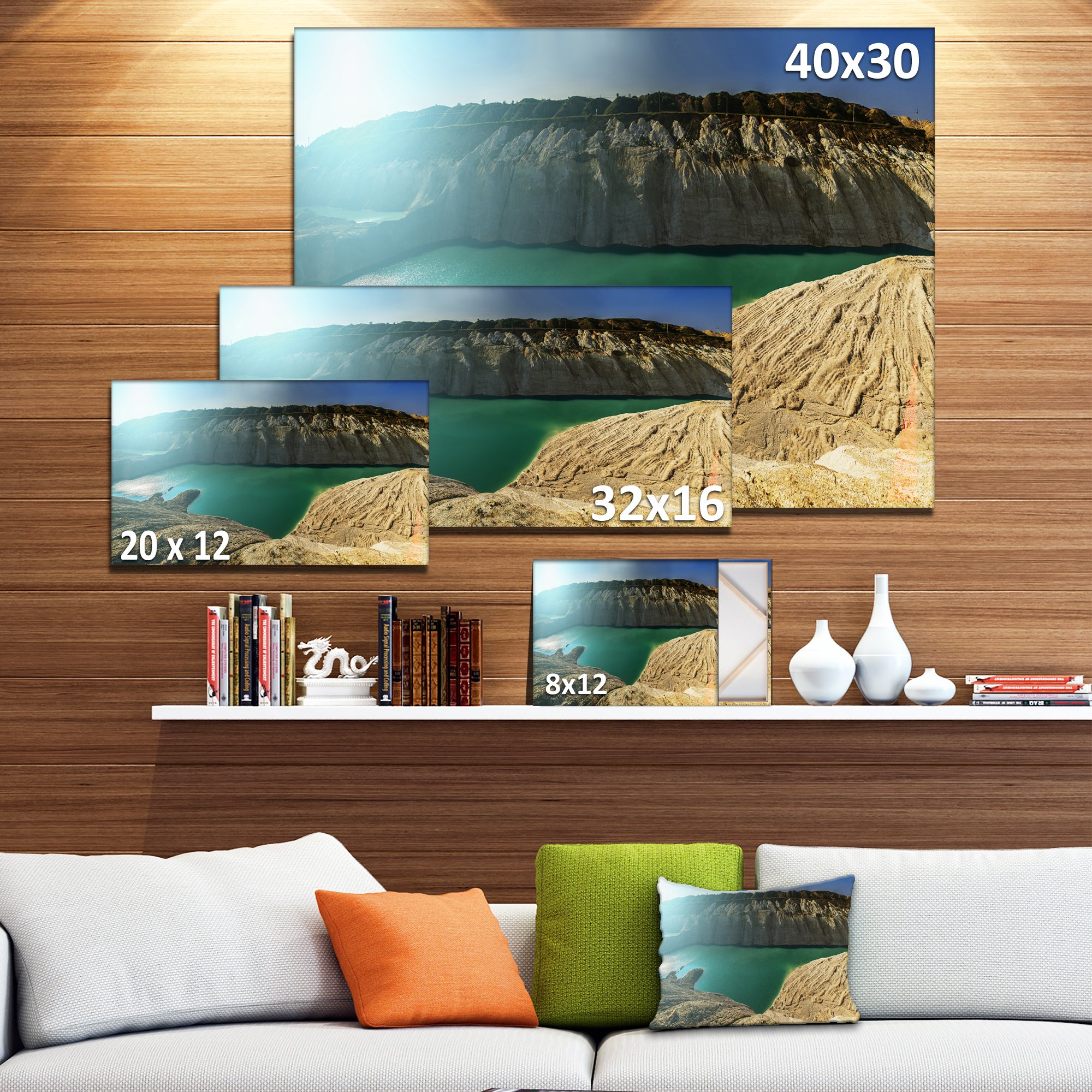 Belarus Chalk Quarry Panoramic Landscape Wall Art Print - Perfect for Living Room, Bedroom & Office Decor