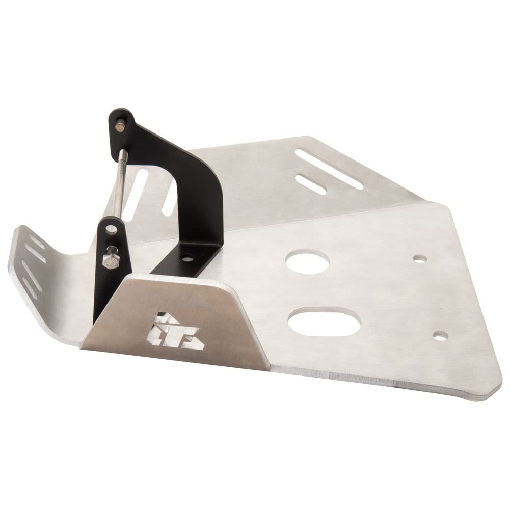Tusk Aluminum Skid Plate for Honda CRF110F (2019-2025) | Heavy-Duty Underbody Protection | Silver Finish | Perfect for Off-Road & Trail Riding