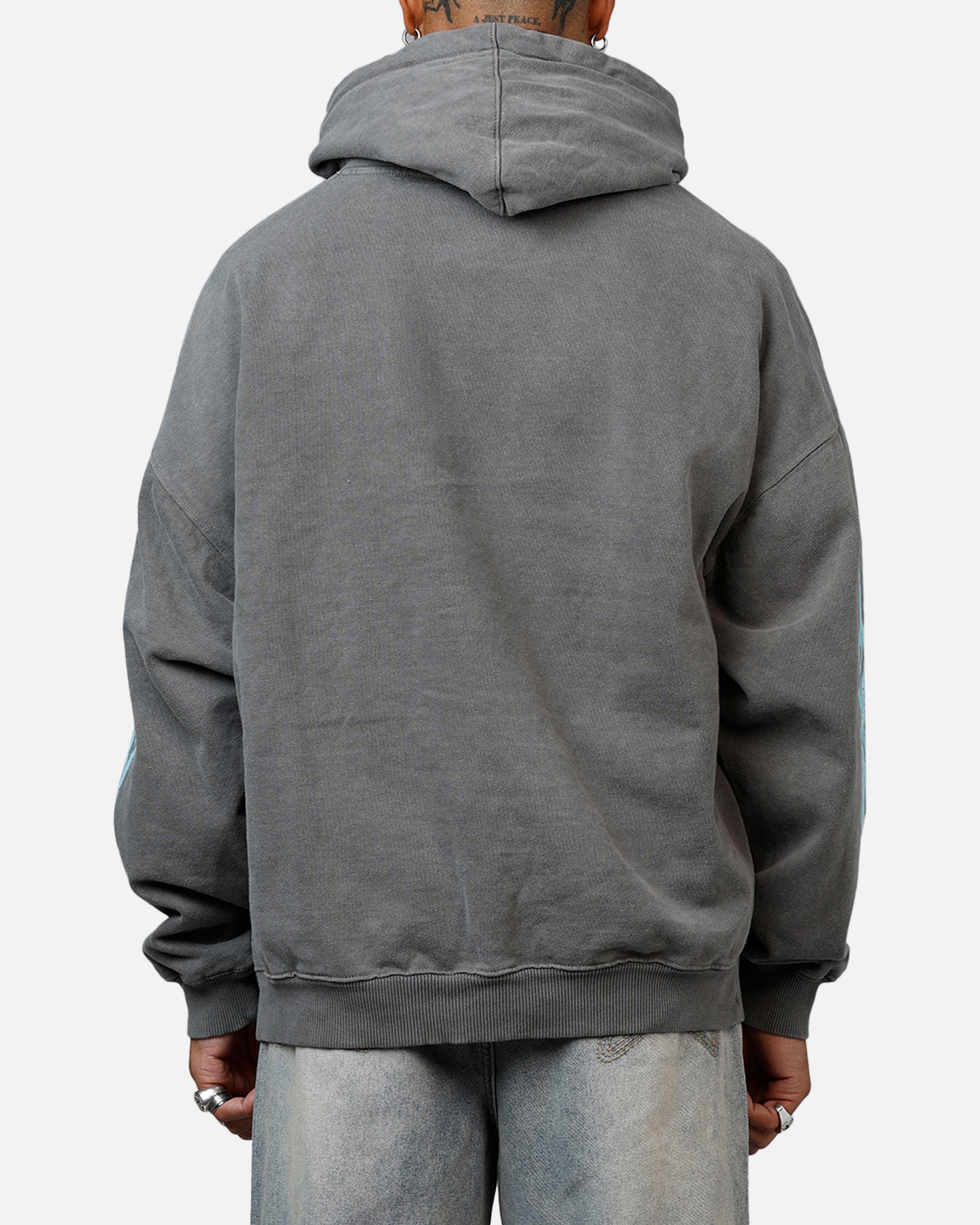 Premium Lord of The Rings The Balrog Hoodie - Washed Charcoal - American Thrift - Cozy & Stylish for Movie Nights & Fantasy Fans