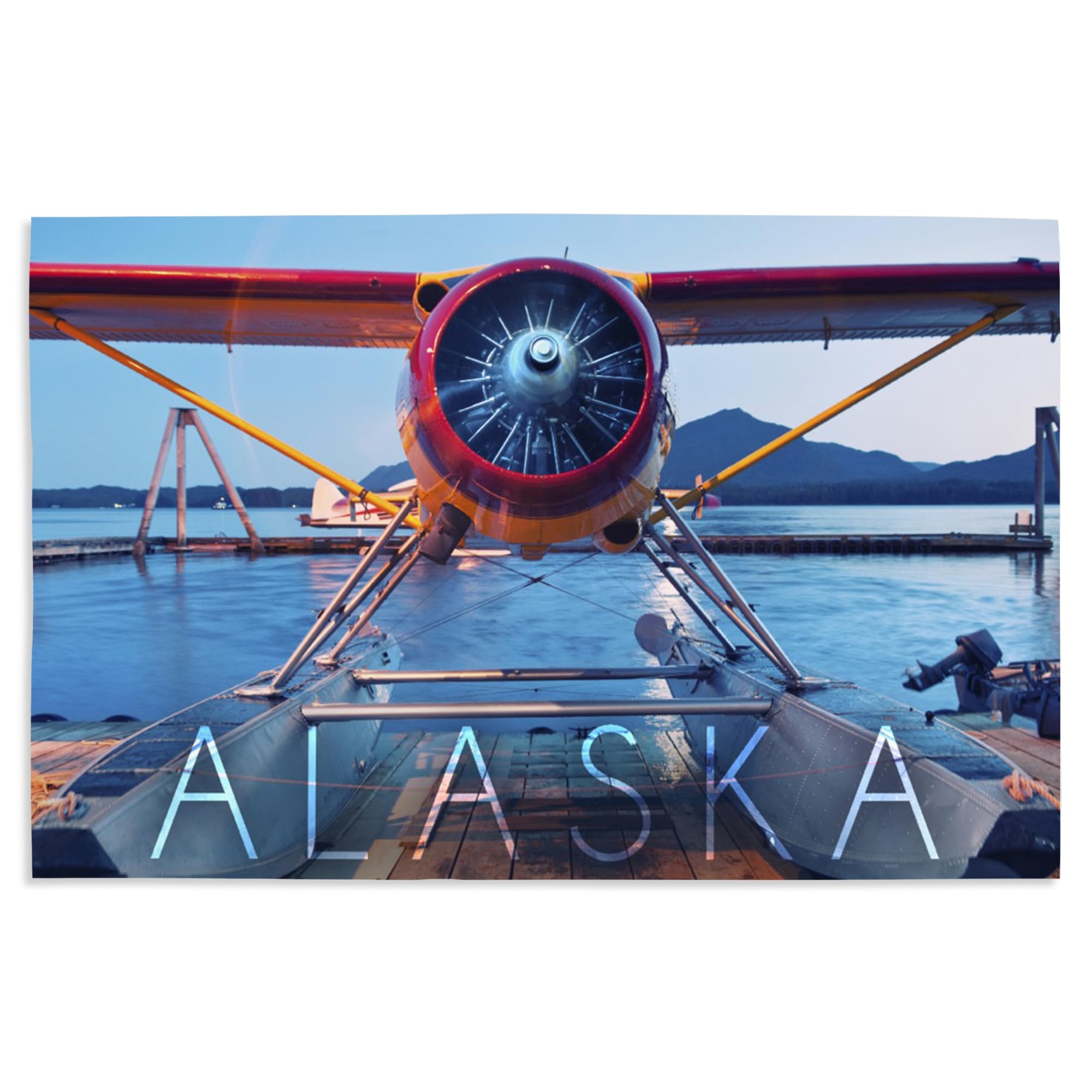 Lantern Press 16x24 Inch Giclee Art Print - Alaska Float Plane Wall Decor - Premium Canvas Artwork for Living Room, Bedroom & Office Decoration