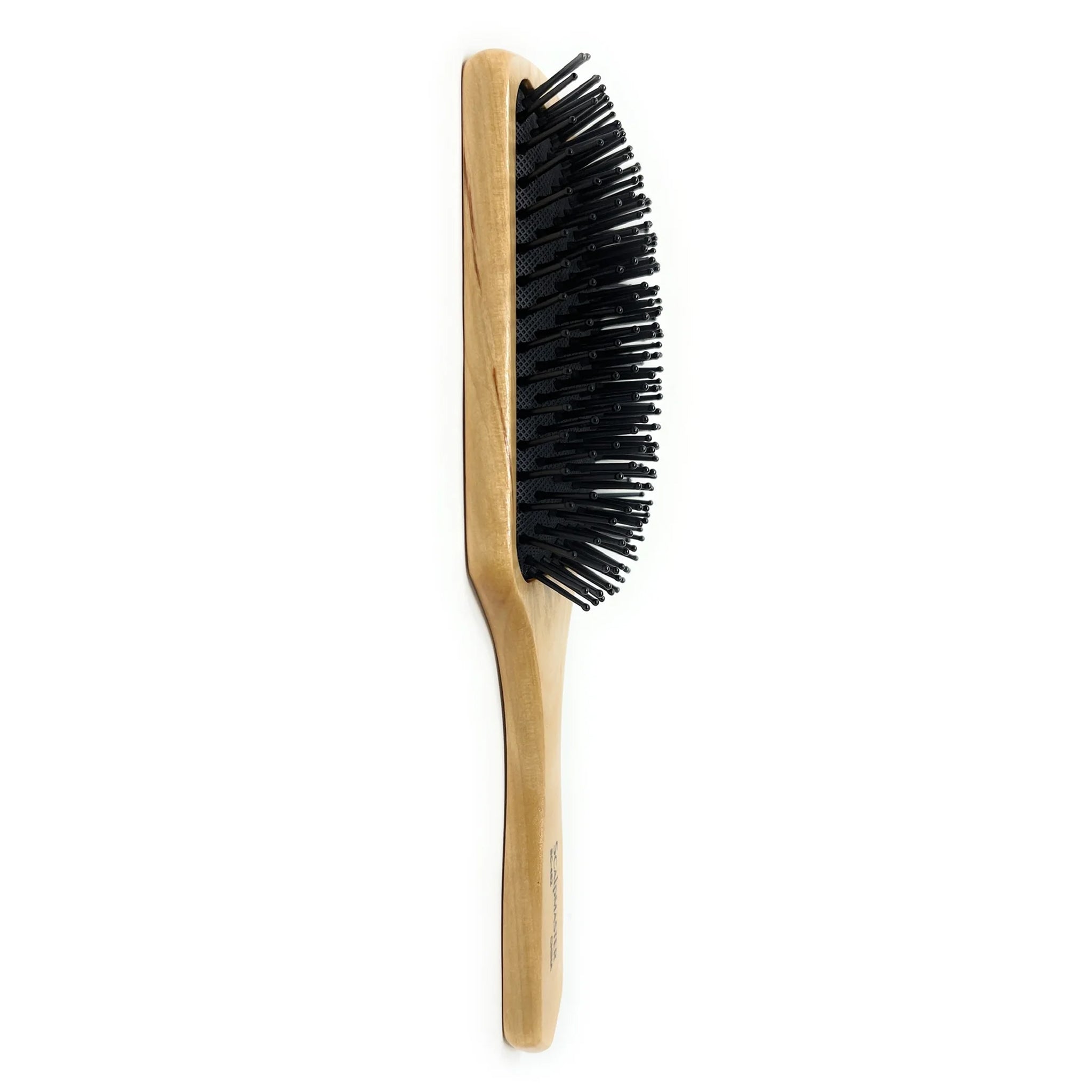 Scalpmaster 13 Rows Wooden Paddle Hair Brush with Cushion Base - Professional Styling & Drying Tool for Smooth, Tangle-Free Hair - Perfect for Home & Salon Use (1 Piece)
