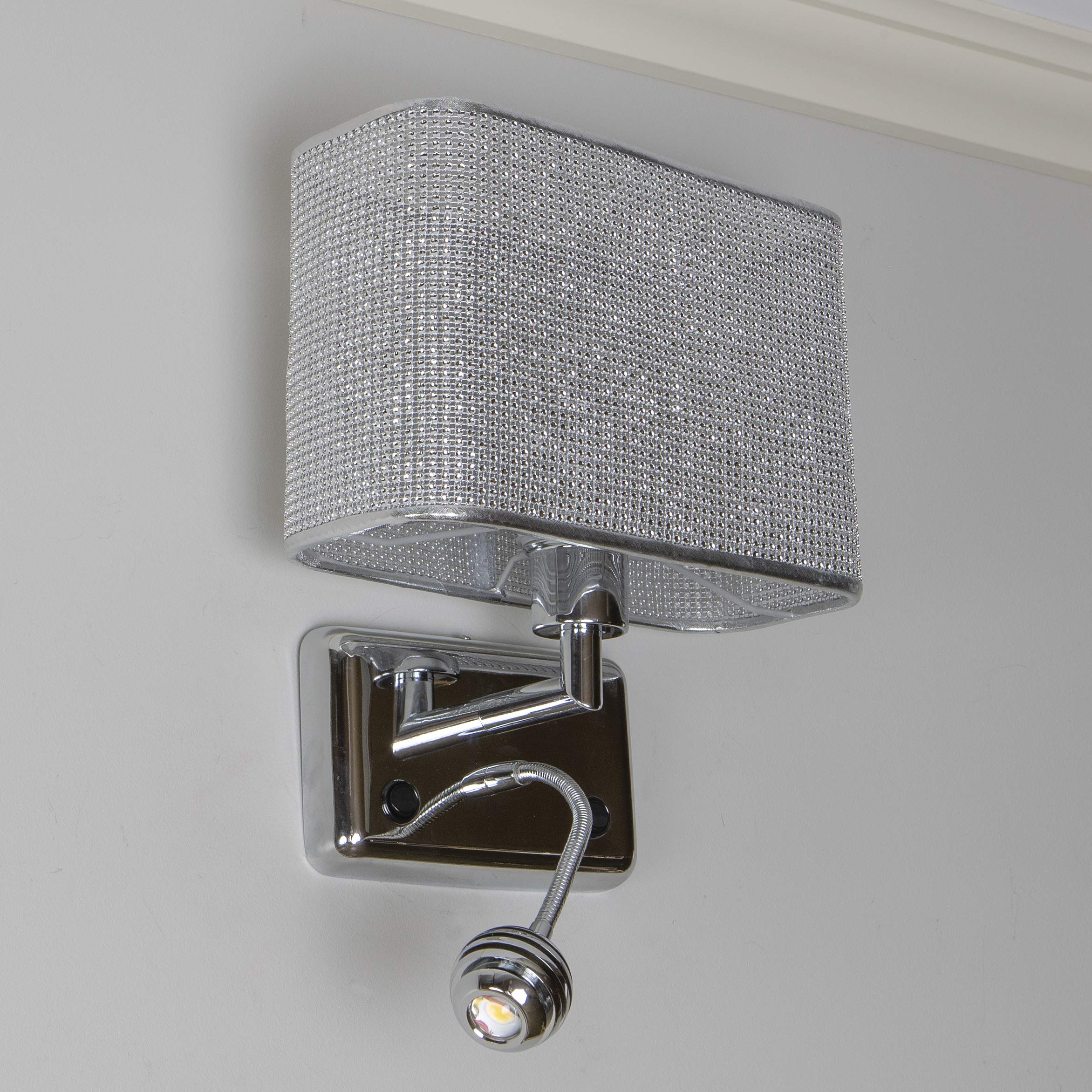 Decor Therapy WL1161 Amet 2-Light Vanity Fixture in Chrome Finish - Perfect for Bathroom Makeup Mirror Lighting and Dressing Room Illumination