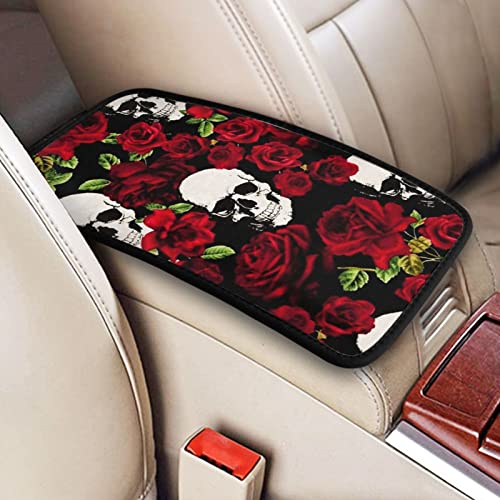 Skulls & Roses Black Car Handrail Box Cushion