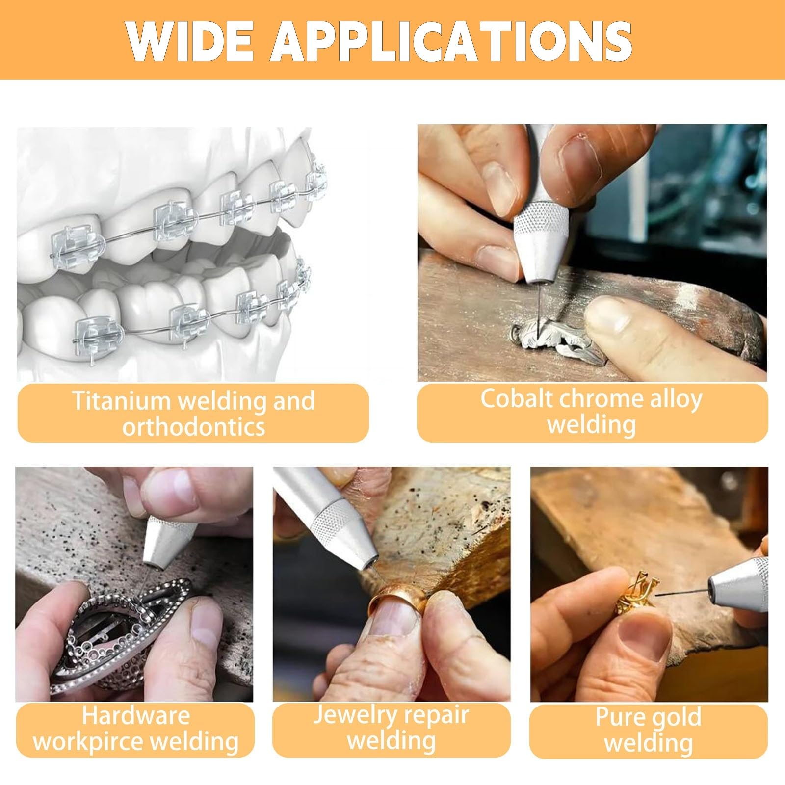 Portable Handheld Laser Spot Welder Machine for Jewelry - 110V 60Hz Automatic Welding Tool for Gold, Silver, Aluminum & Titanium - Perfect for Permanent Jewelry Repair, Custom Design & Small Metal Fabrication