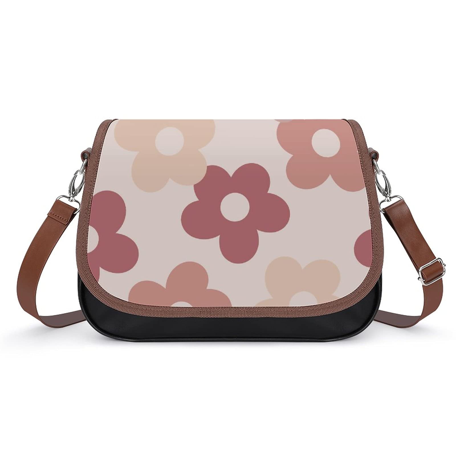 Stylish Printed Leather Crossbody Bag for Women - Fashion Shoulder Messenger Purse with Floral Design - Perfect for Work, Travel & Everyday Use