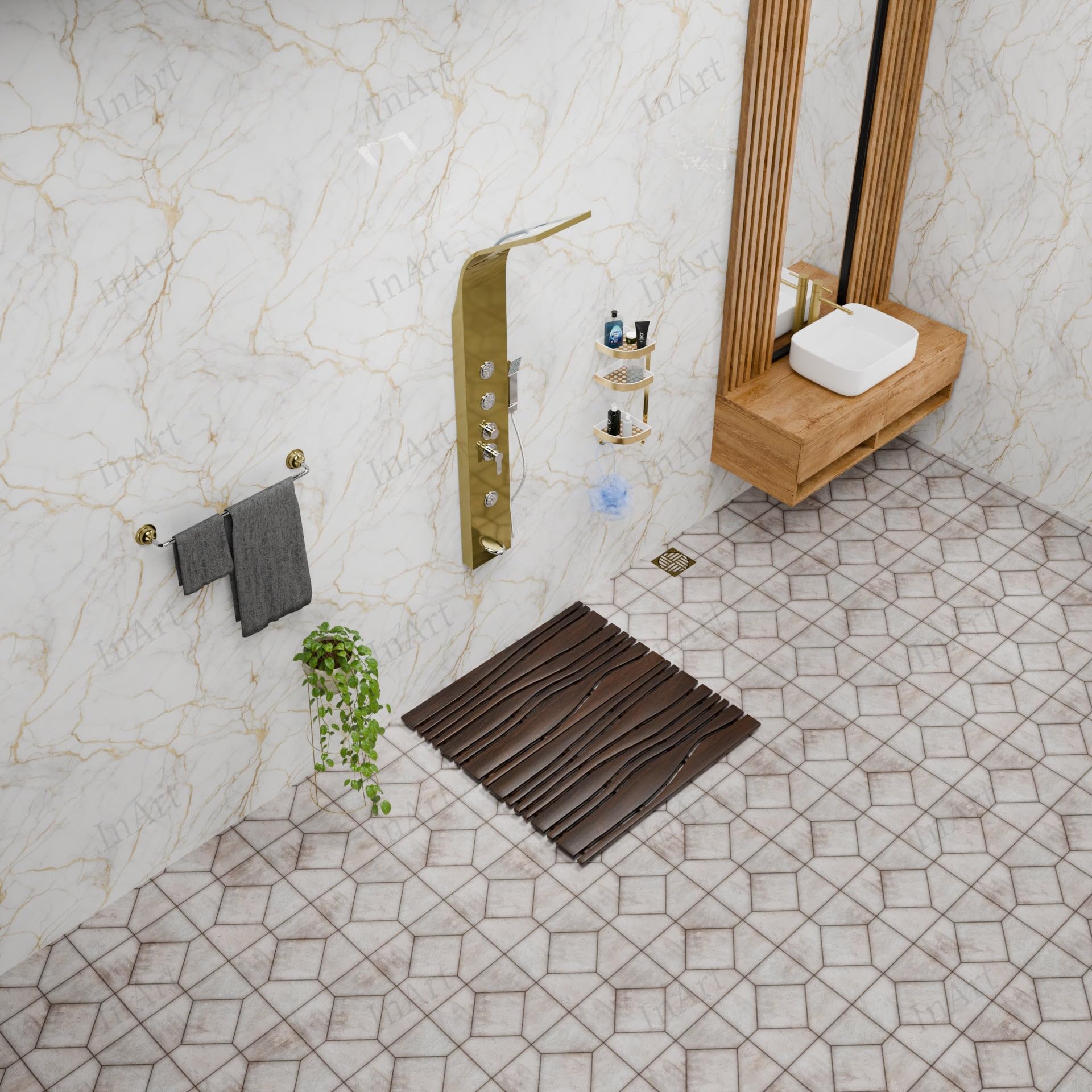 Premium InArt Stainless Steel Shower Panel System - 12