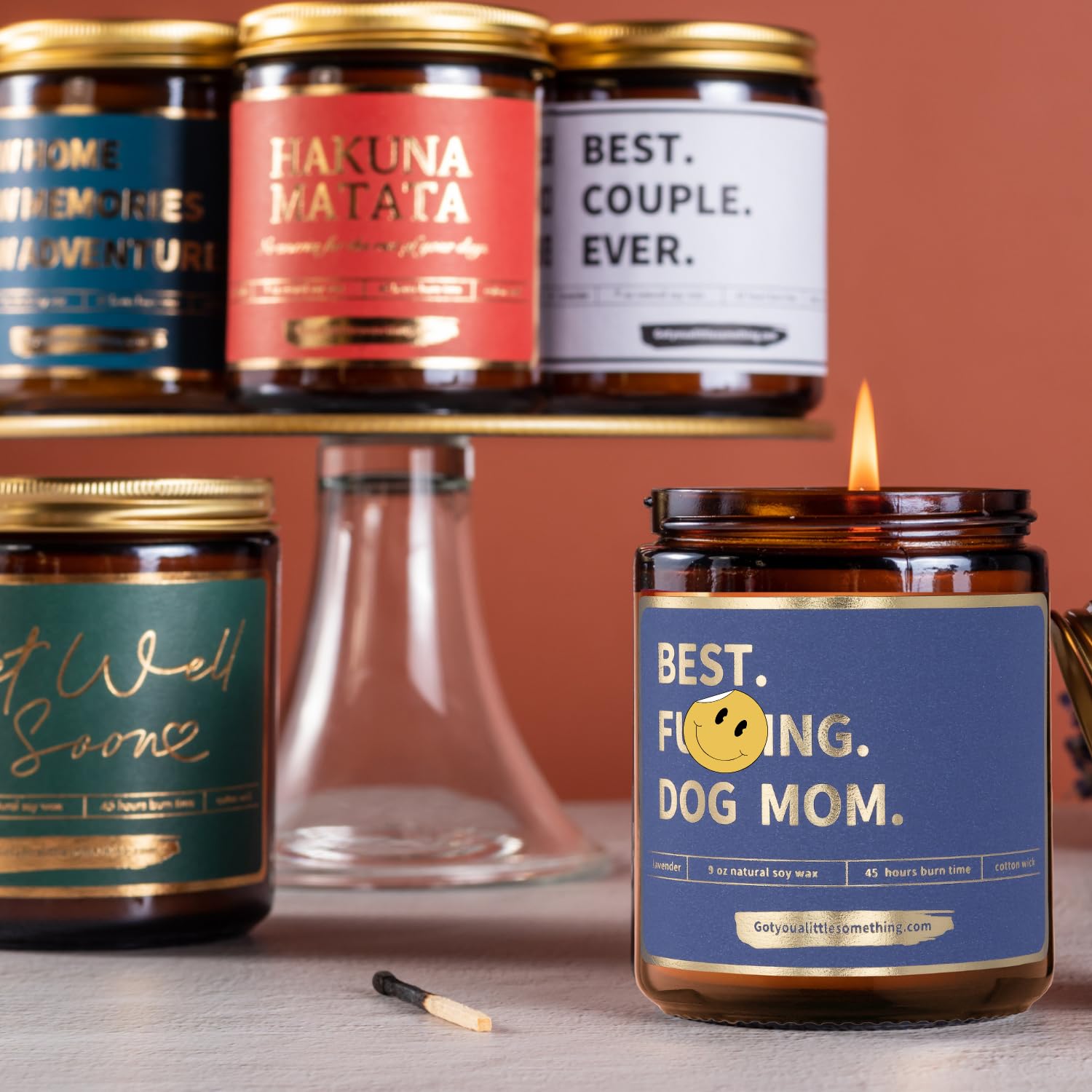 Best Dog Mom Funny Lavender Vanilla Scented Candle - Unique Dog Lover Gifts for Women, Birthday Present from Dog, Personalized Dog Mama Gift Ideas, Home Decor for Dog Owners - Perfect for Mother's Day, Housewarming & Pet-Themed Parties