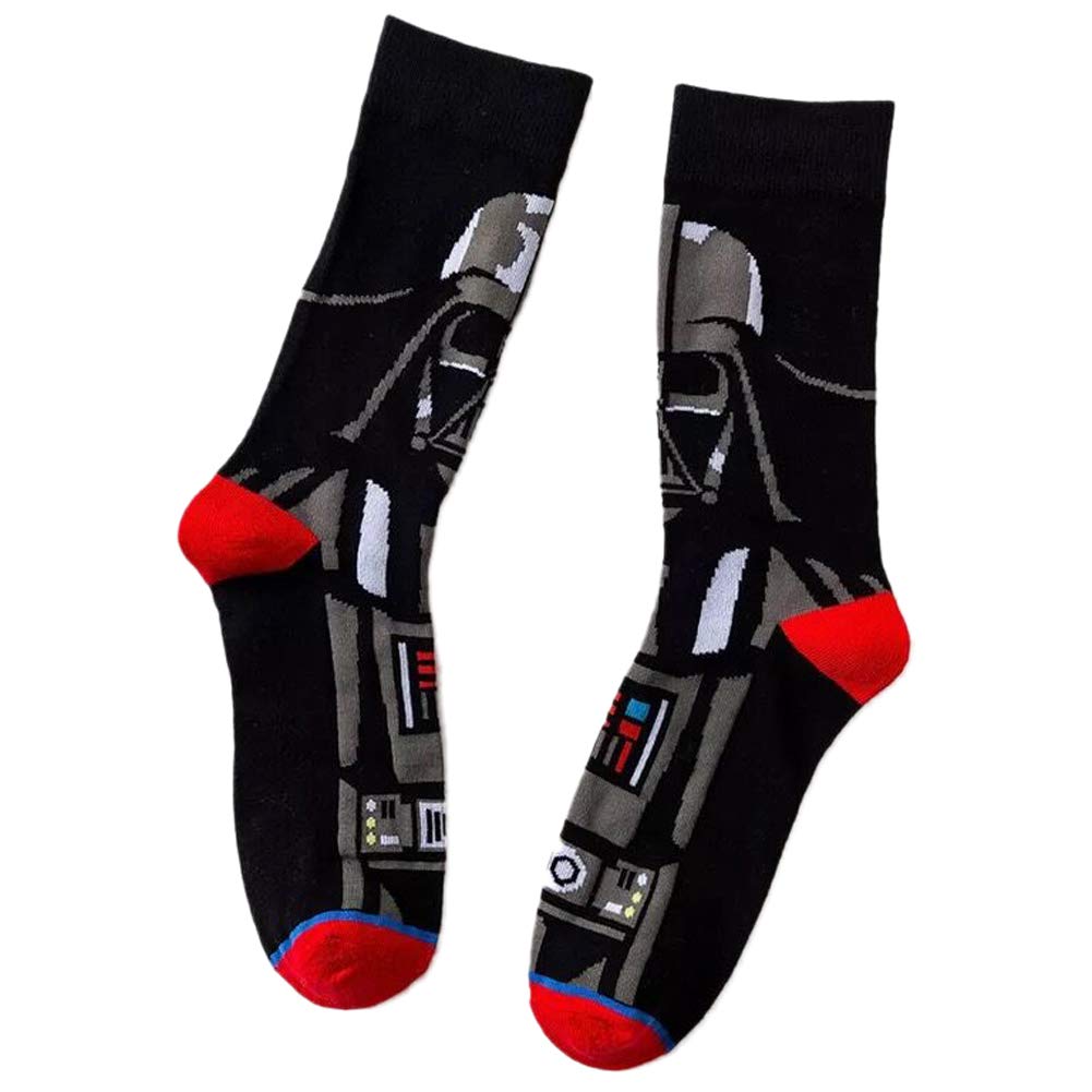 ASWER Men's 12 Pairs Star Wars Themed Athletic Socks - Breathable Cotton Crew Socks for Running, Gym & Casual Wear - Perfect Gift for Star Wars Fans