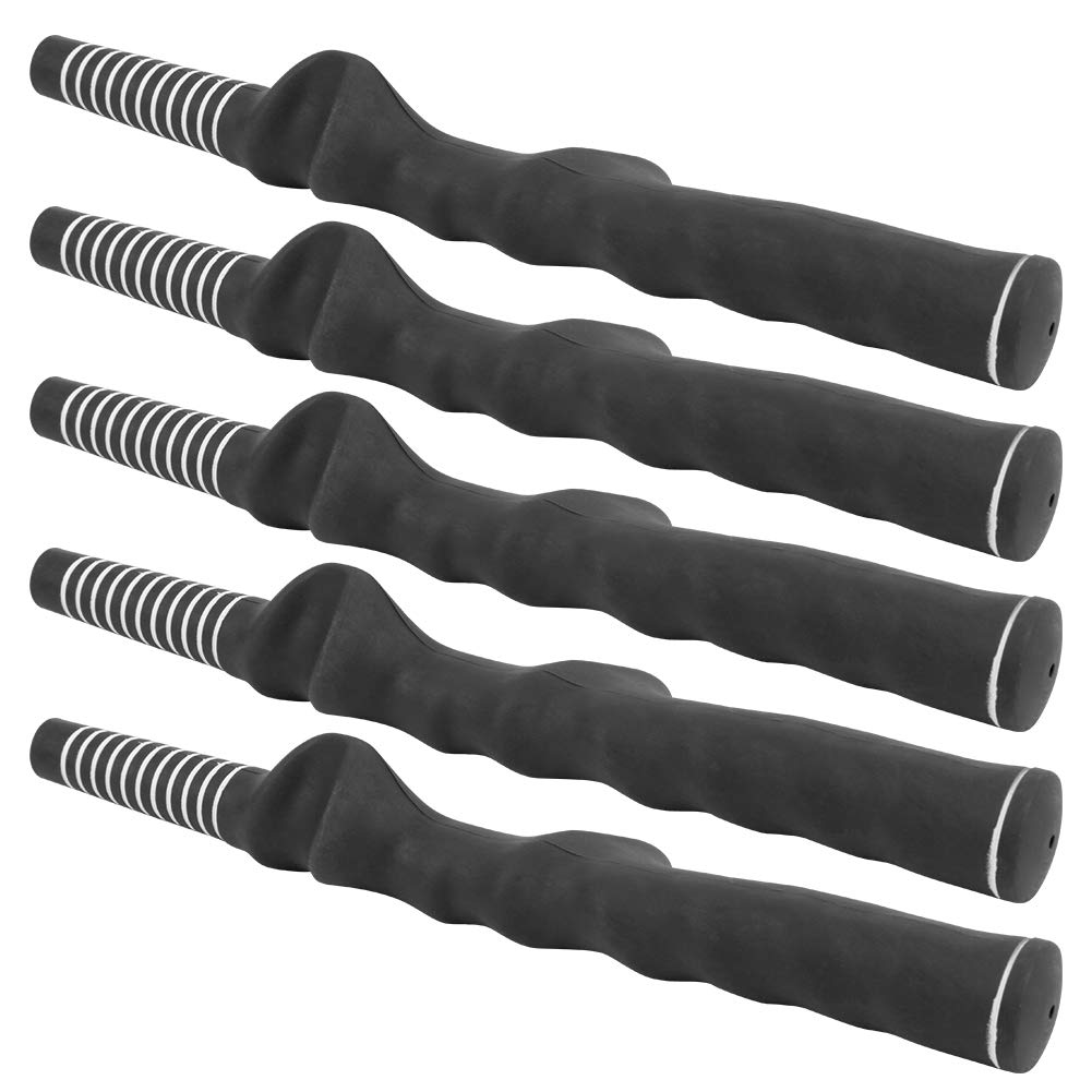 Best Golf Grip Trainer Set - 5PCS Golf Swing Aid & Club Grip for Beginners - Improve Accuracy & Control - Perfect for Driving Range, Backyard Practice & Golf Training Sessions