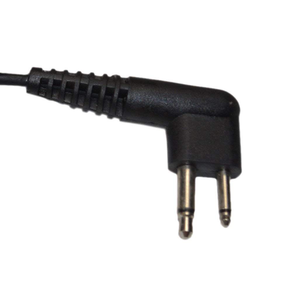 HQRP 4-Pack D-Shaped Earpiece Headset with PTT Mic - Compatible with Motorola CLS1110, CLS1410, CLS1413, CLS1450 - Ideal for Security, Construction & Warehouse Communication
