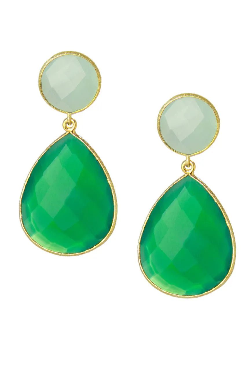 Elegant Two-Tone Double Drop Earrings for Women - Perfect for Parties, Weddings & Special Occasions