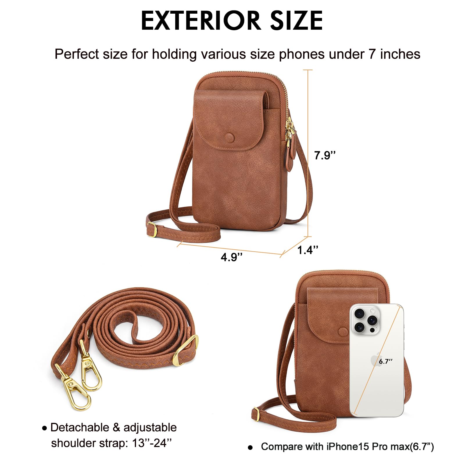 Stylish Peacocktion Small Crossbody Bags for Women - Fashionable Cell Phone Purse with Adjustable Shoulder Strap | Perfect for Everyday Use, Travel & Shopping