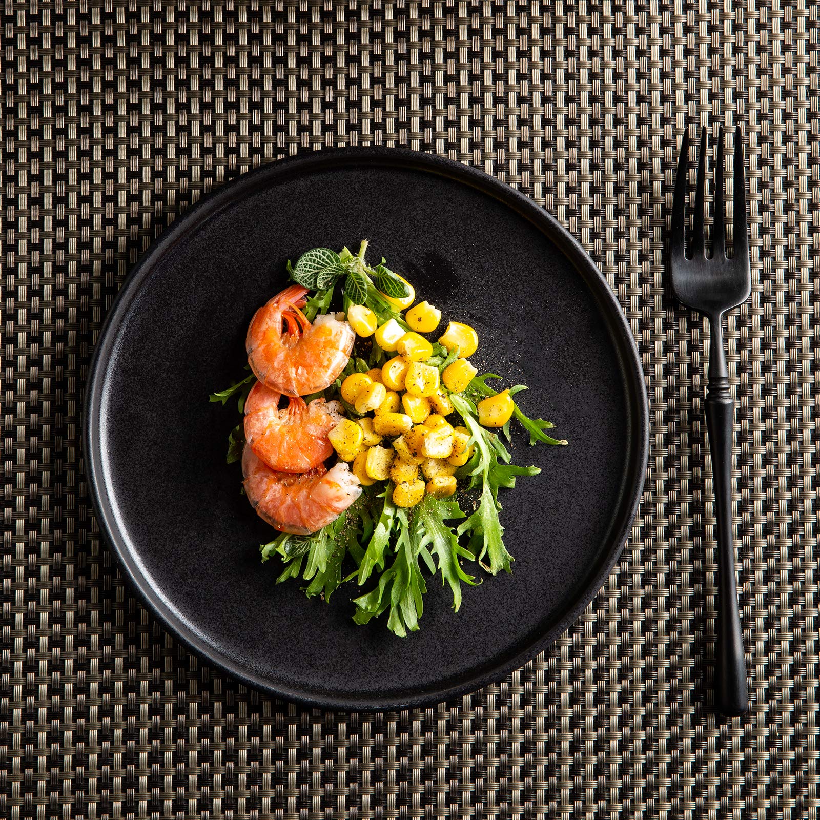 AmorArc 8-Inch Ceramic Dinner Plates Set of 6 - Matte Black Salad & Dessert Plates, Microwave & Dishwasher Safe, Scratch Resistant Reactive Glaze - Perfect for Dining, Entertaining, and Everyday Meals