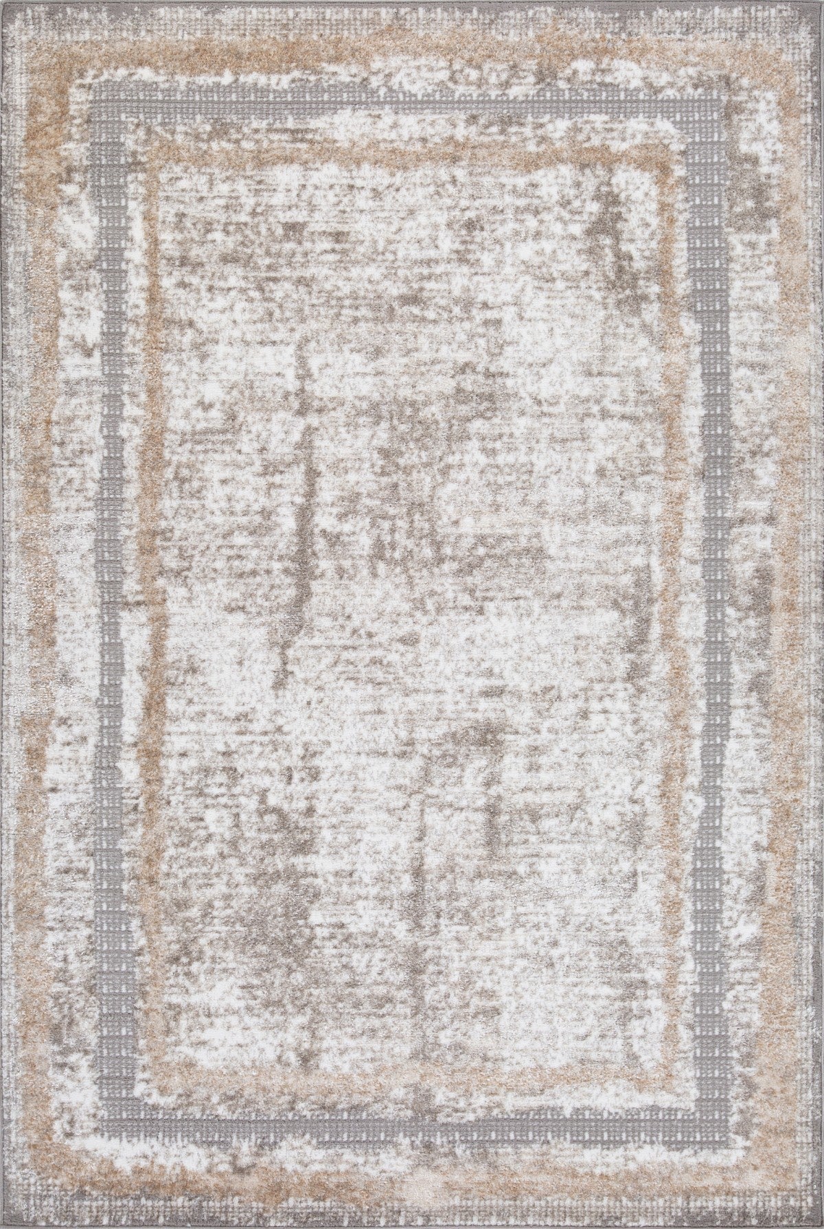 5x8 Area Rug - Soft Modern Grey Beige Cream Non-Slip Living Room Bedroom Rug - Perfect for Home, Office, Dorm Decor