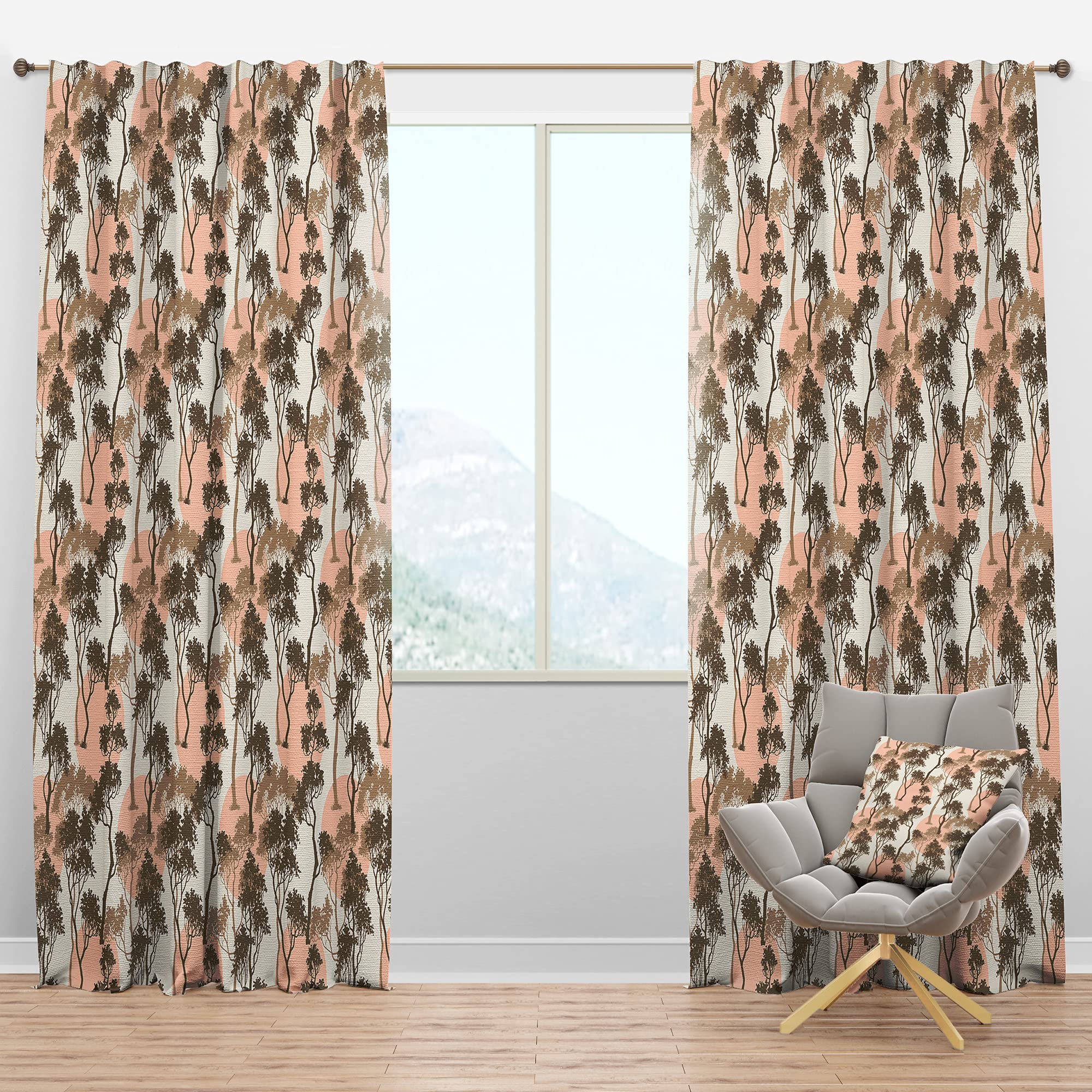 Blackout Curtains 'Trees Under The Full Moon in Forest' - Thermal Insulated Single Panel (52x120 inches) for Bedroom & Living Room - Noise Reducing & Energy Saving Window Drapes - Perfect for Night Shift Workers, Light Sleepers, and Home Theater Rooms