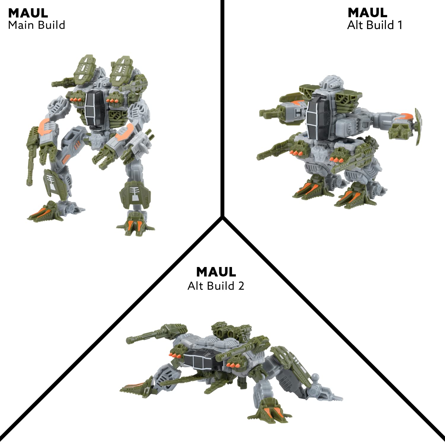 Forge Maul FT-12 Assault Mech Building Kit - 3 in 1 STEM Toy for Kids Ages 8+ | No Batteries Required | Battle-Ready Construction Set for Creative Play & Combat Scenes