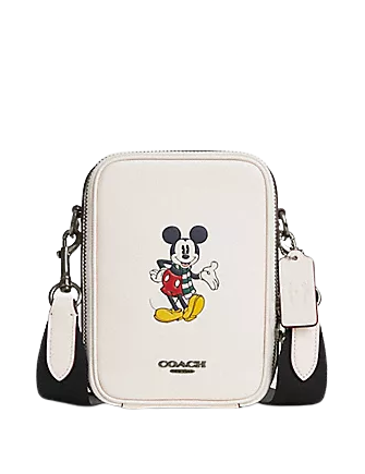 Coach Disney x Coach Stanton Crossbody Bag with Winter Motif – Stylish Mini Shoulder Purse for Women, Perfect for Holidays, Parties & Everyday Use