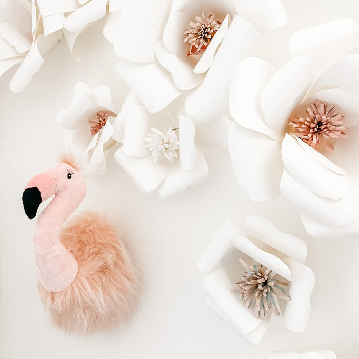 Stylish Pink Plush Flamingo Wall Decor - Soft Flamingo Plushie for Nursery, Kids Room & Tropical Themed Parties - Perfect for Home, Bedroom & Birthday Decorations