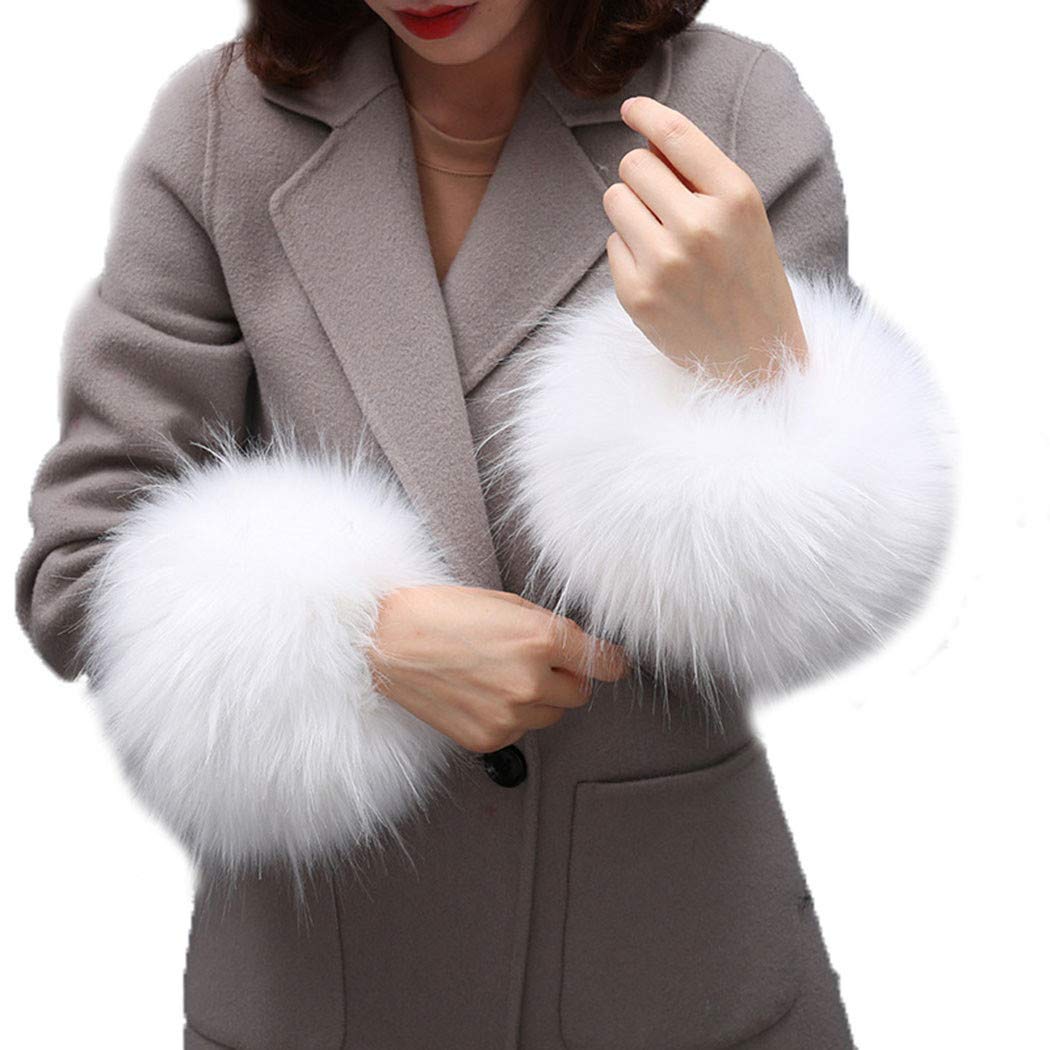 Women's Winter Faux Fur Arm Warmers - Soft Fuzzy Wrist Cuffs & Fingerless Gloves for Cold Weather - Perfect for Outdoor Activities, Fashion Accessories, and Holiday Gifts