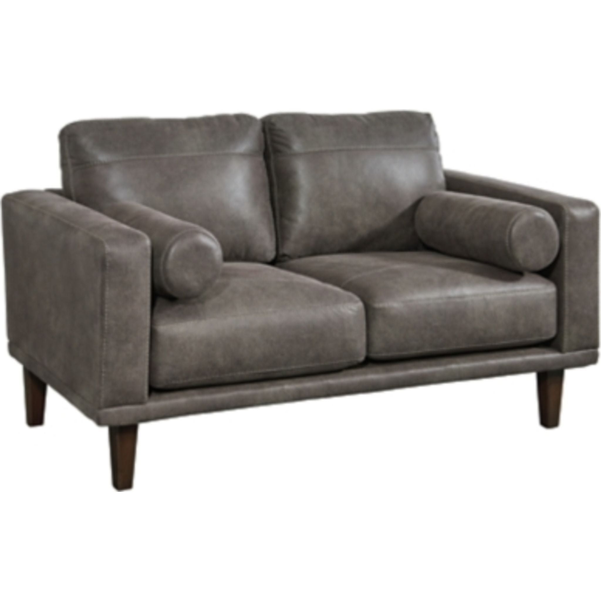 Arroyo Loveseat in Smoke Gray - Modern Small Sofa for Living Room, Apartment, or Office - Perfect for Relaxing, Reading, and Entertaining Guests