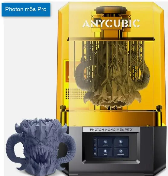 Anycubic Photon Mono M5s Pro Resin 3D Printer - High Precision LCD 3D Printing for Miniatures, Jewelry & Dental Models | Home & Professional Use