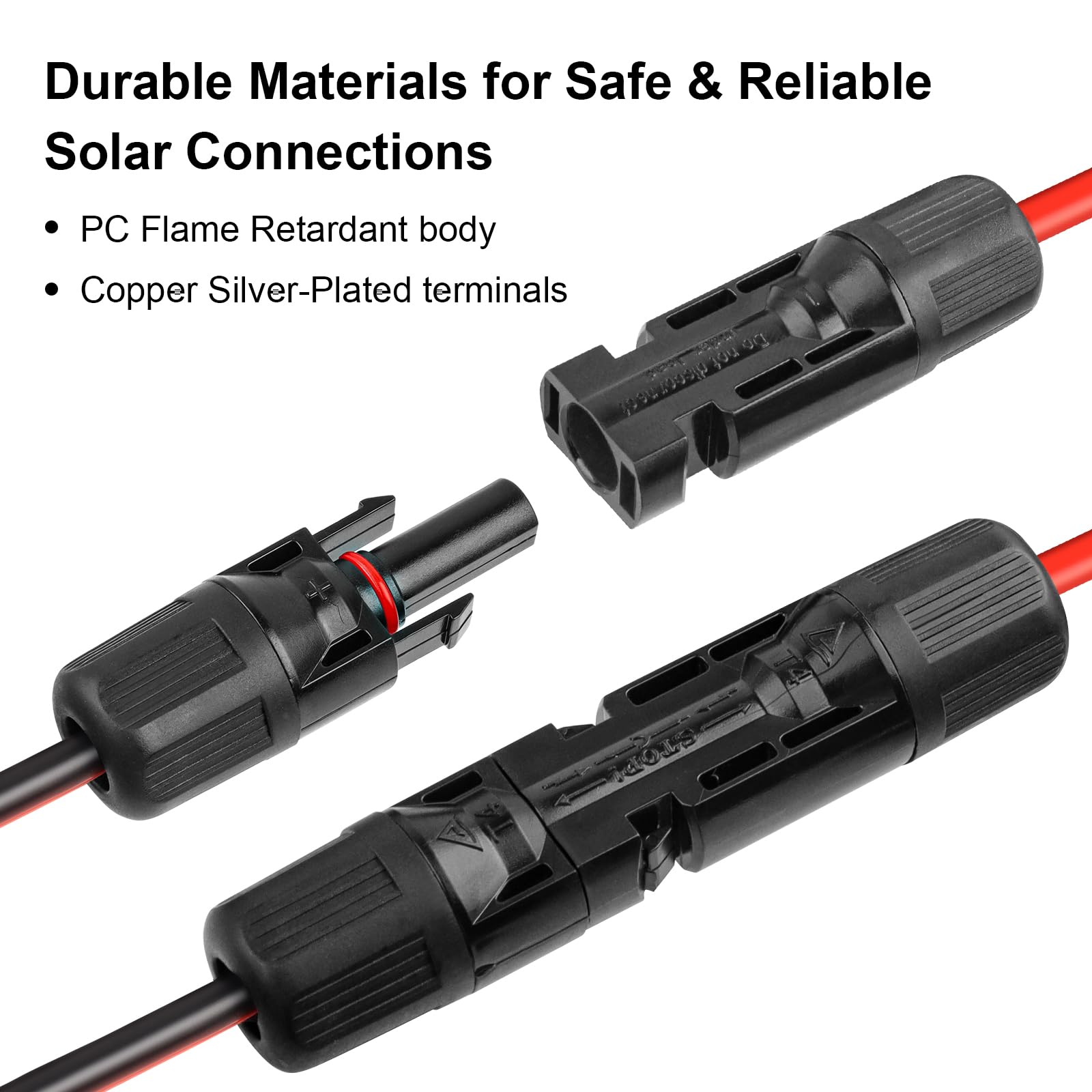XRDS 25FT 10AWG XT60i Solar Panel Extension Cable - Tinned Copper Wire with PVC Jacket for Power Stations & Portable Generators - Perfect for Off-Grid Camping, RV Solar Systems, and Emergency Power Backup