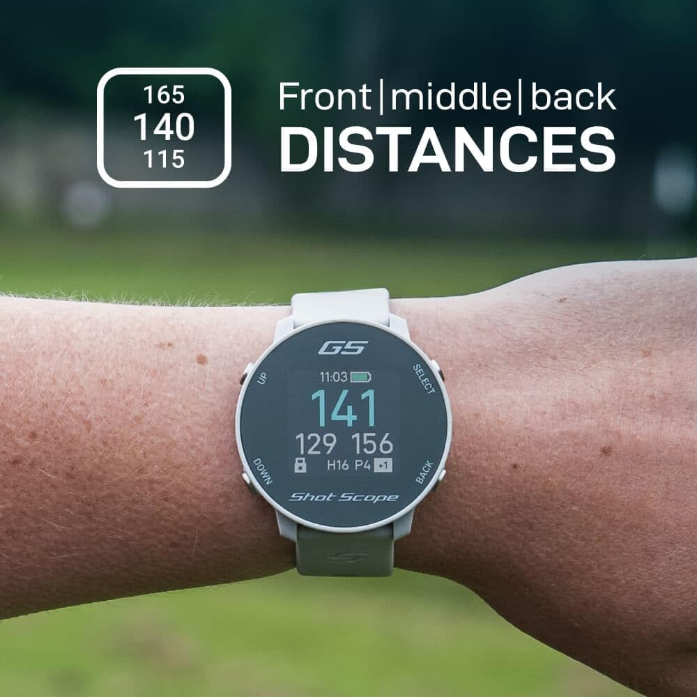 Shot Scope G5 Golf GPS Watch - Grey | Accurate Golf Rangefinder & Performance Tracker | Perfect for Golfers & Outdoor Sports Enthusiasts