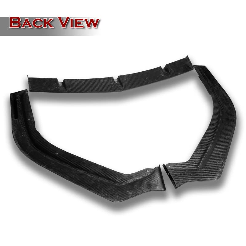 3PCS Real Carbon Fiber Front Bumper Lip Kit for 2018-2020 Acura TLX | STP-Style Splitter Trim Protection Spoiler & Air Dam Chin Diffuser | Enhances Aerodynamics & Sporty Look for Street Racing & Car Shows