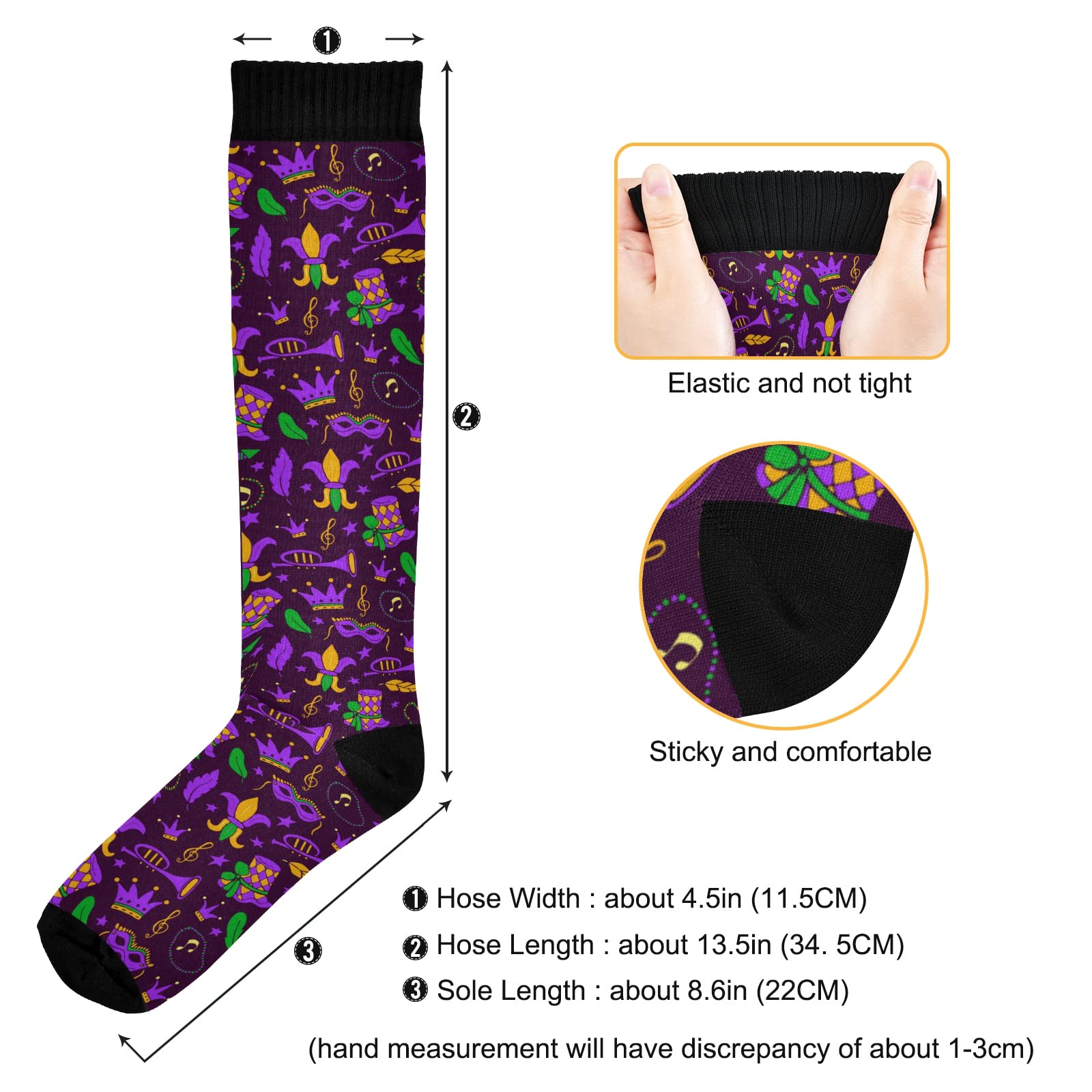 Fisyme Compression Socks for Women & Men - Warm, Comfortable Athletic Crew Socks for Running, Hiking, Cycling - Perfect for Workouts, Sports & Outdoor Activities