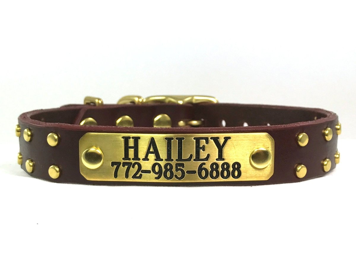 Premium Genuine Leather Dog Collar - Adjustable & Durable Pet Collar for Small Medium Large Dogs - Perfect for Daily Walks, Training & Outdoor Adventures