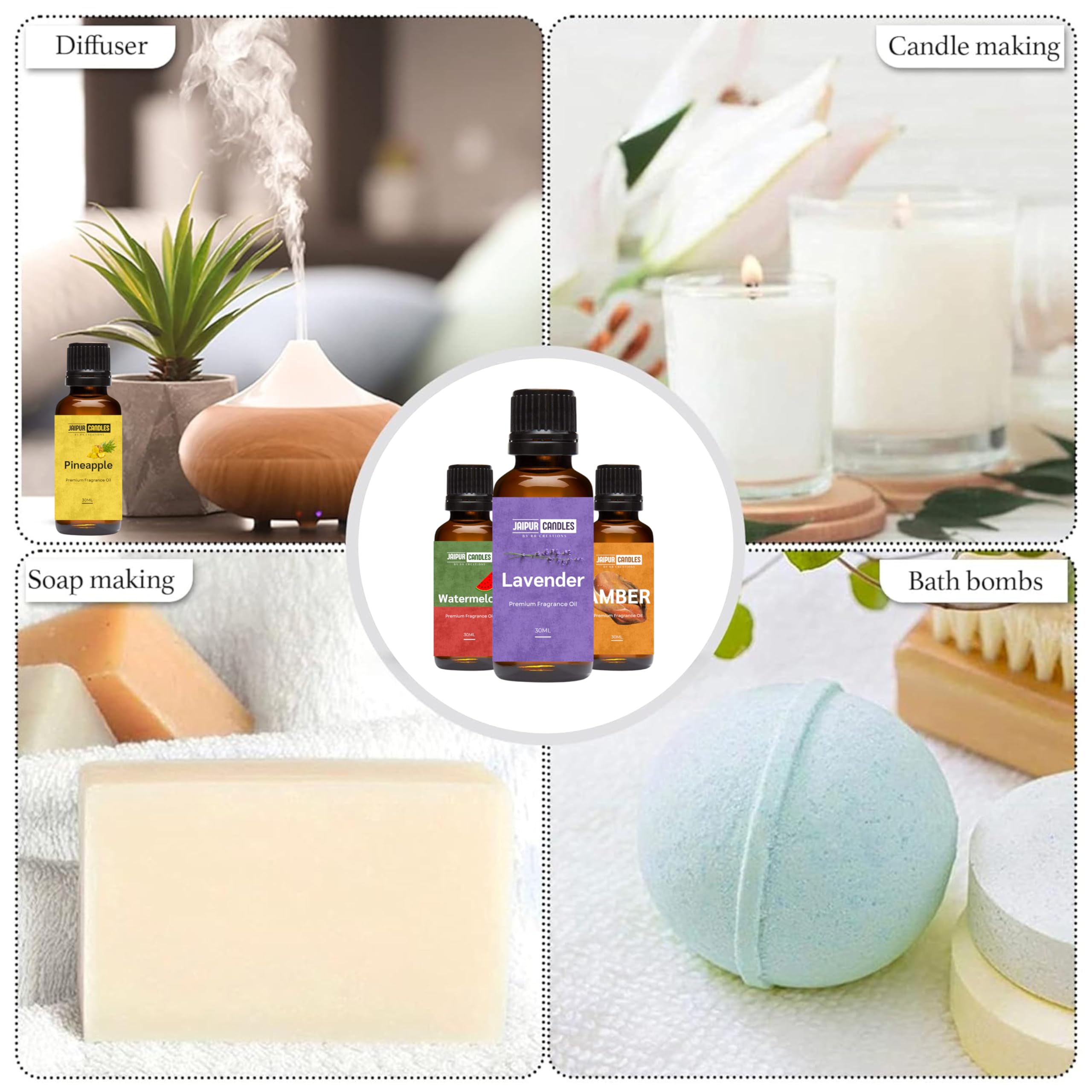 Jaipur Candles Fragrance Oil - 30ml Aromatherapy Essential Oil for Diffusers, Candles & Soap Making | Premium Home Scent Oil in Coffee Fragrance | Perfect for Relaxation, Spa & Mood Enhancement