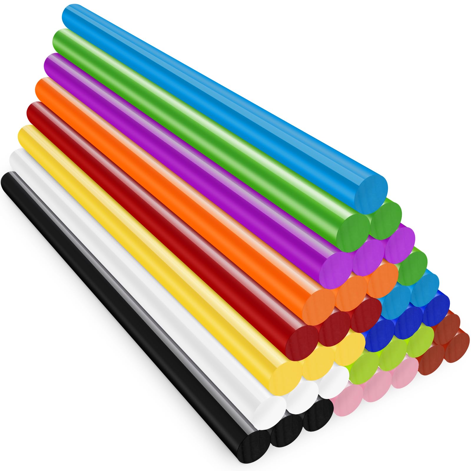 ENPOINT 36-Pack Colored Hot Glue Sticks - 8