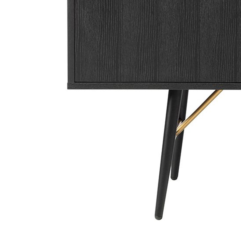 LUXE Modern Sideboard 150cm - Black Wooden Buffet Cabinet for Dining Room, Living Room & Entryway Storage | Stylish & Functional Home Furniture