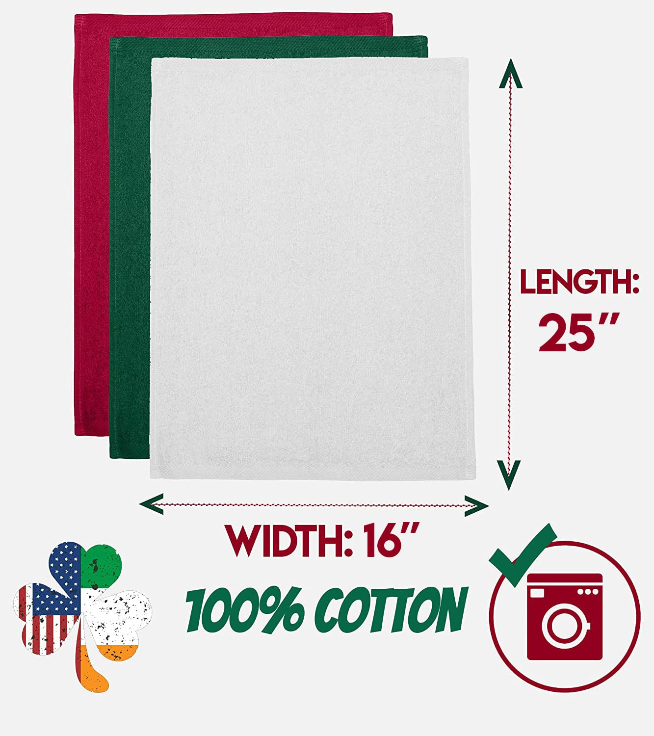 Personalized St. Patrick's Day Hand Towel with Embroidered Initial - 100% Cotton Kitchen & Bathroom Towel for Irish Gifts - Perfect for Home Decor, Housewarming, and Holiday Celebrations