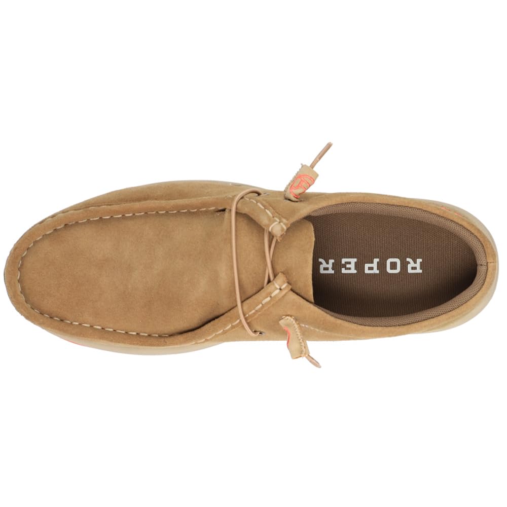 ROPER Men's Slip-On Casual Shoes - Comfortable Brown Leather Loafers for Walking, Driving & Office Wear