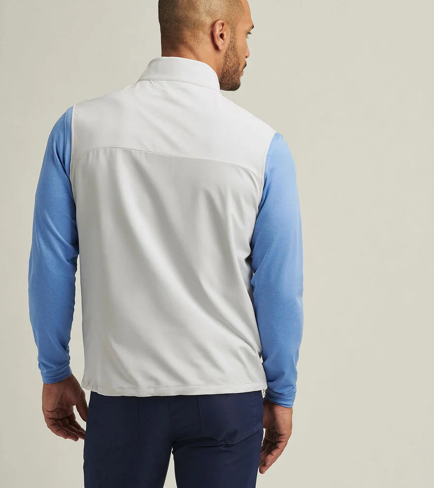 Peter Millar Men's Dunes Vest - Lightweight Quilted British Grey Puffer Jacket for Outdoor Activities & Casual Wear
