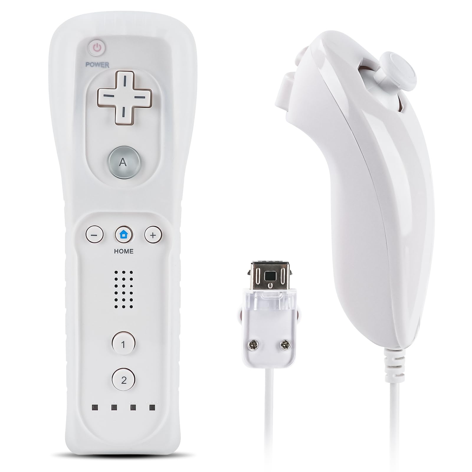 Original Wii Remote Controller with Nunchuk for Nintendo Wii & Wii U - Wireless Motion Sensor Gamepad with Silicone Protective Case & Wrist Strap - Perfect for Mario Kart, Wii Sports & Family Gaming Parties