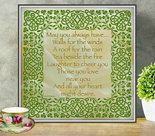 Celtic God Art Print - Irish Gaelic Scottish Wall Decor for Home Blessings | Housewarming Gift, Ireland Themed Home Sweet Home & Family Love Artwork | Perfect for Living Room, Bedroom, or Office Decor