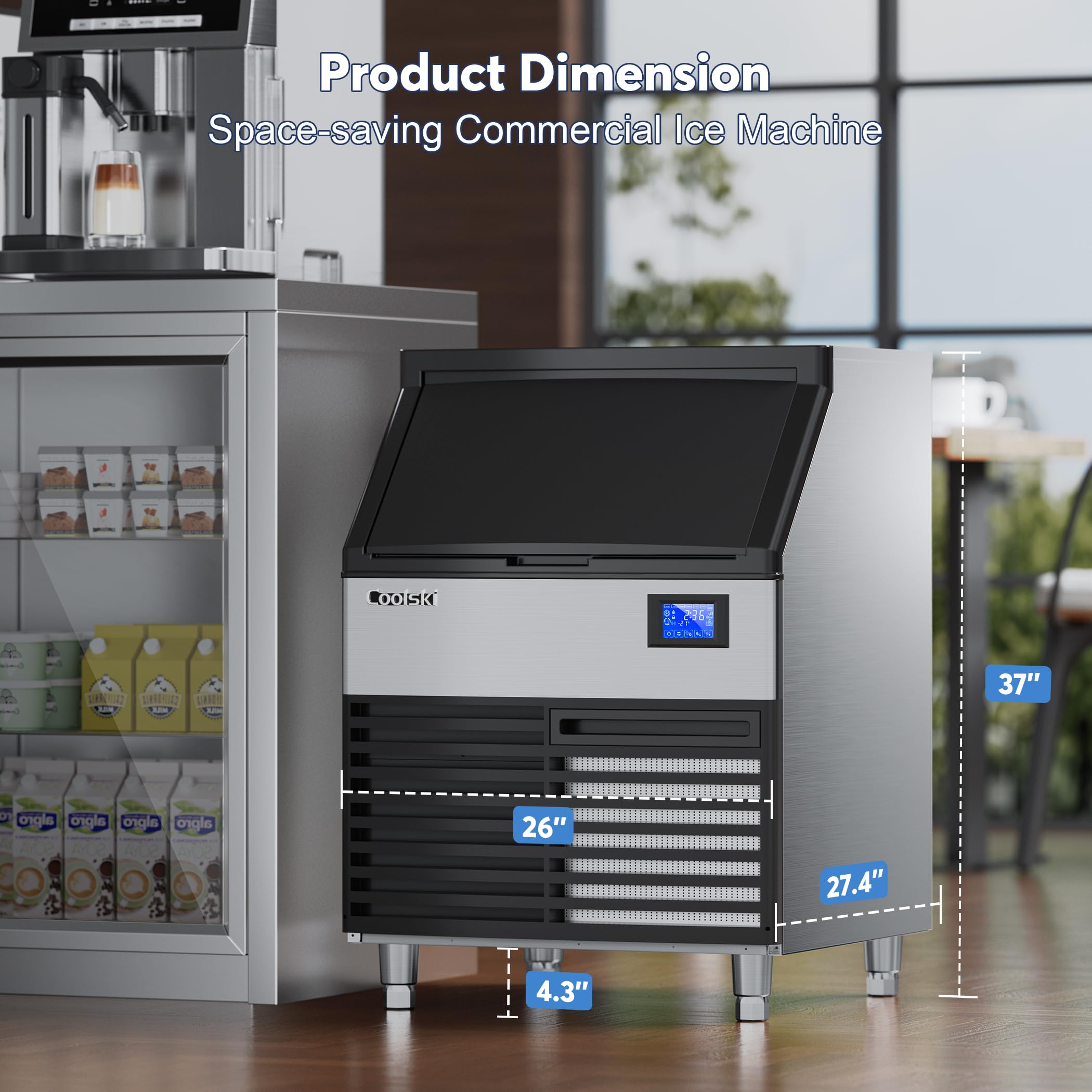 Commercial Ice Maker Machine 320LBS/24H - 26