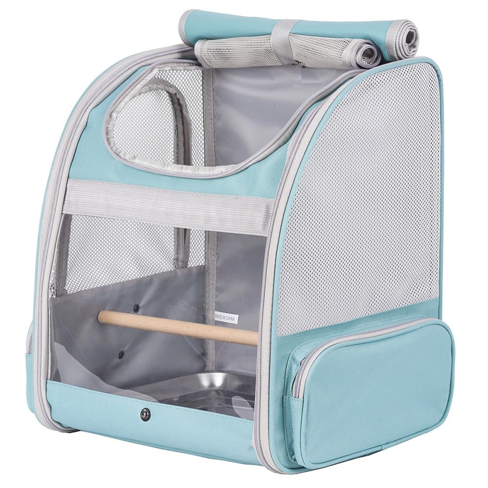 Bird Travel Backpack with Stand Perch - Airline Approved for Hiking & Outdoors