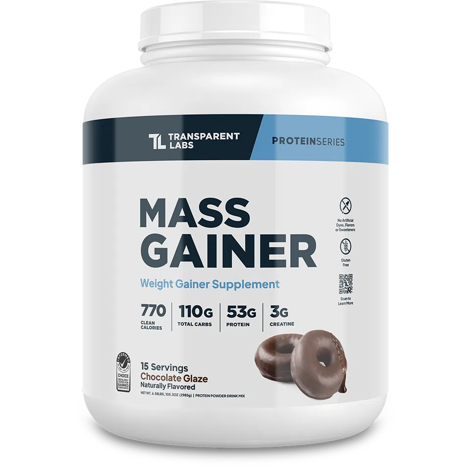 Transparent Labs Mass Gainer - High Protein Weight Gainer Powder for Muscle Growth & Recovery | Ideal for Bodybuilding, Post-Workout & Bulking Phases