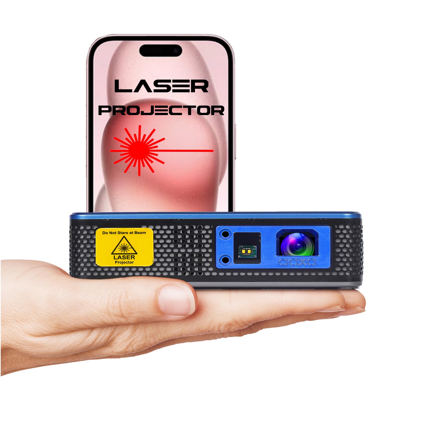 AAXA M8 4K Laser Projector - 1200 Lumens, 150 Min Battery Life, Auto Keystone, eFocus, Android OS, USB-C & HDMI - Portable Home Theater for Movies, Gaming, and Outdoor Projection (Renewed)