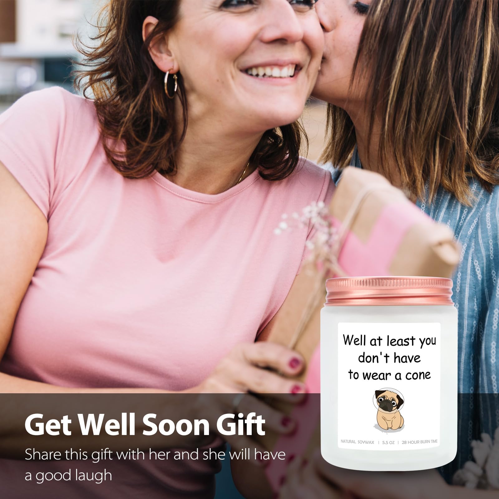 Funny Get Well Soon Gifts for Women & Men - Lavender Scented Candle (5.5 oz) | Humorous Recovery Gift for Friends | Relaxing Aromatherapy for Hospital, Home or Office