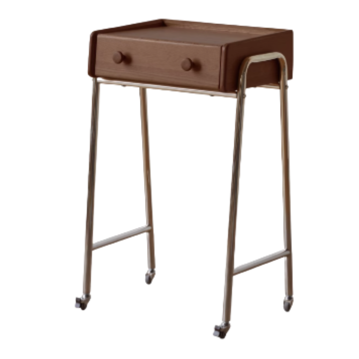 19.2x14.1x30.3 inch/ 49x36x77 cm/ Teak Color / sweeping frame
