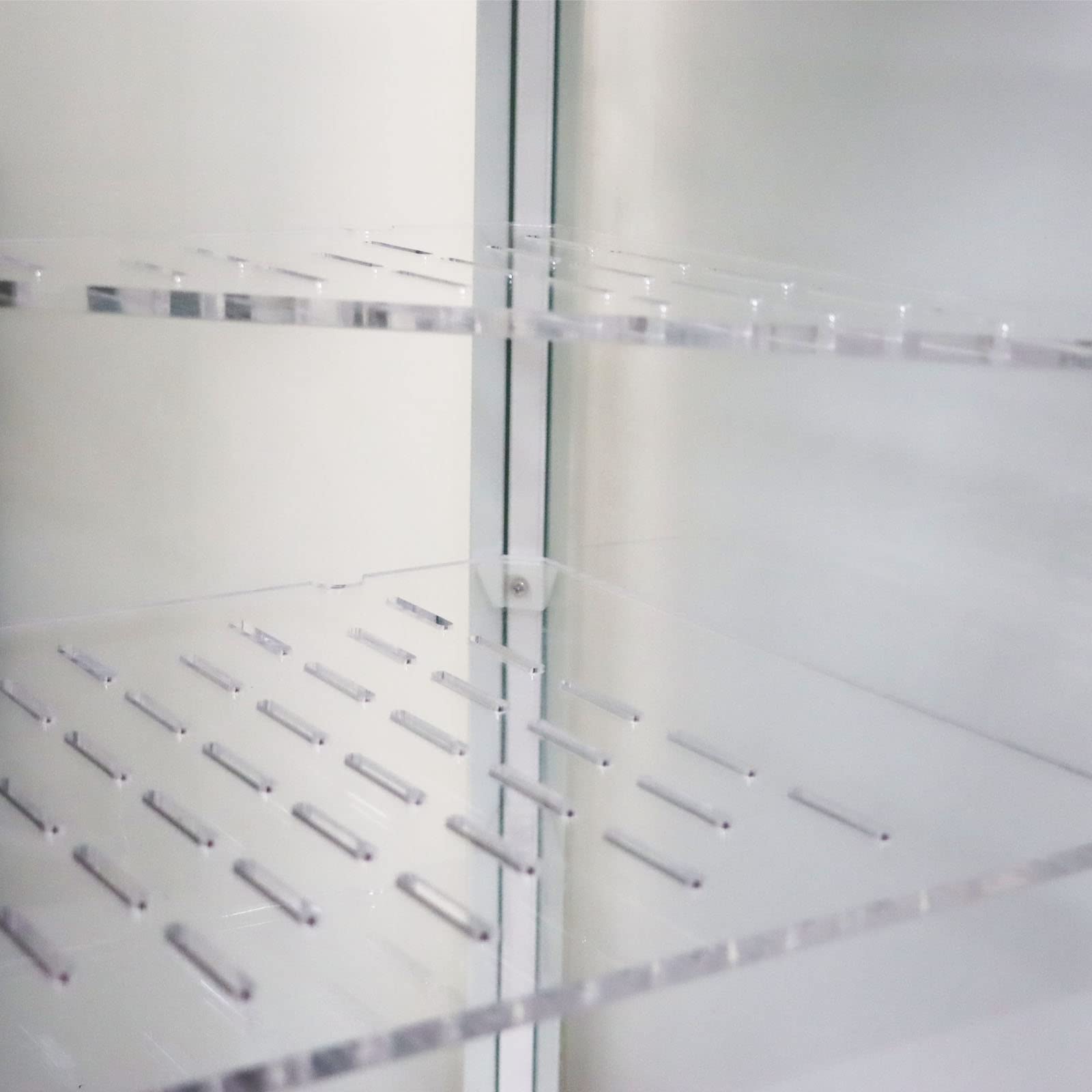 PIAOLGYI IKEA Milsbo Glass-Door Cabinet Replacement Shelf Set - 8mm Full Shelf & Triangular Acrylic Corner Shelves - Extra Storage Accessories for Tall IKEA Milsbo Display Cabinet - Perfect for Home Organization, Collectibles Display & Retail Store Showcases