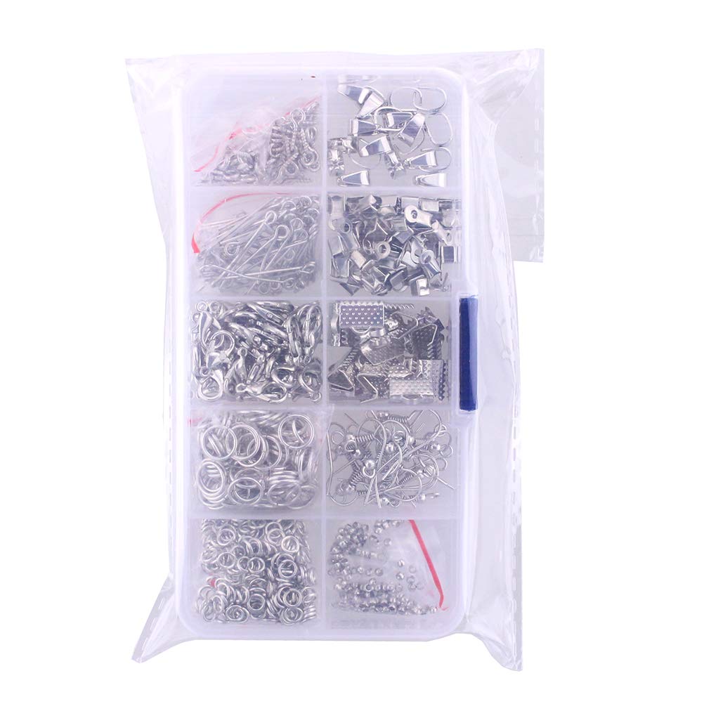 Jewelry Making Supplies Kit - 200-Piece Jewelry Repair Tool Set with Pliers, Beading Wires, Jump Rings, Lobster Clasps & Cord Ends for DIY Necklace, Bracelet Making - Perfect for Crafters & Jewelry Repair
