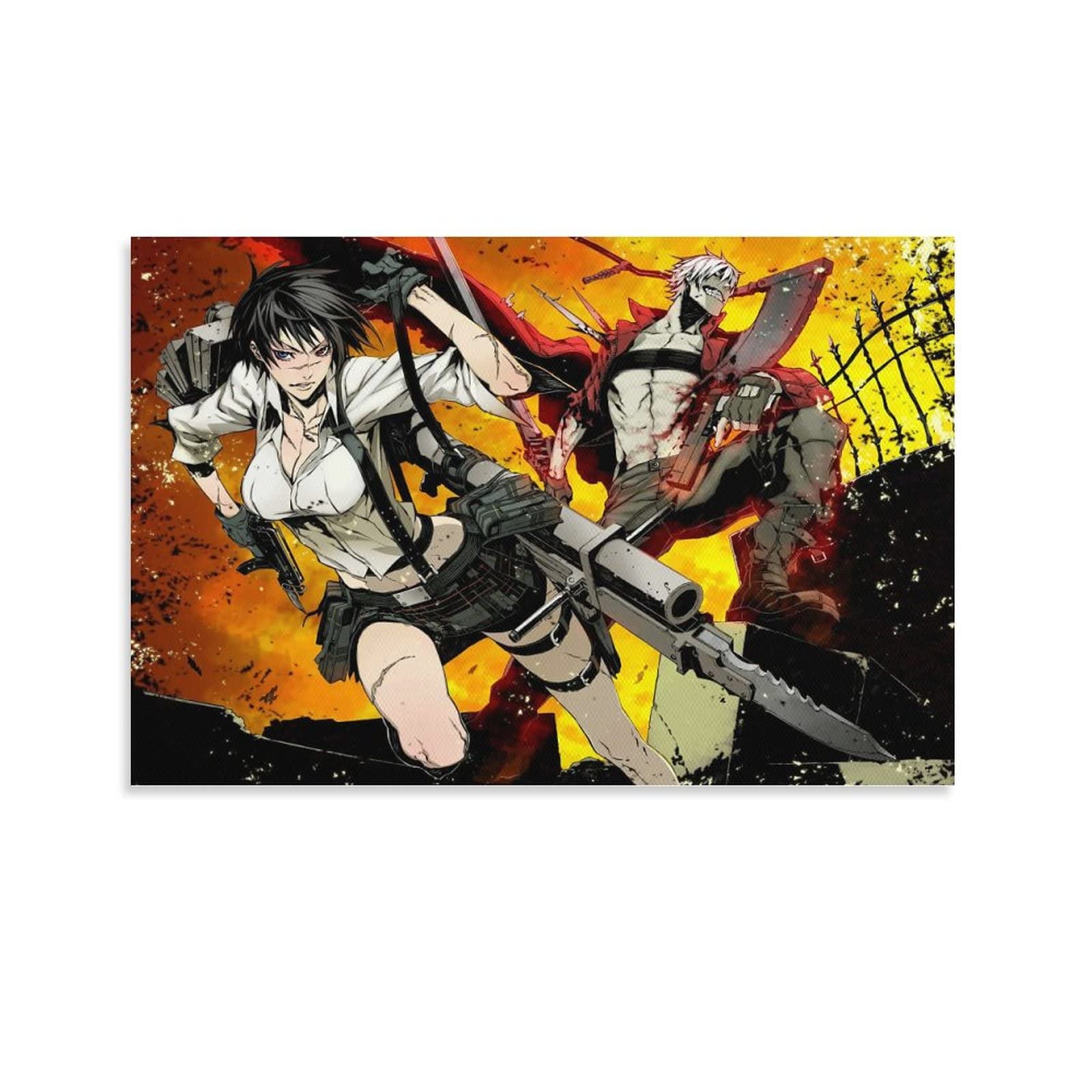Devil May Cry Dante & Lady Anime Poster - Japanese Art Canvas Wall Decor for Living Room & Bedroom - 24x36 Inches (60x90cm) - Perfect for Gaming Rooms, Anime Collections & Home Theater Decor