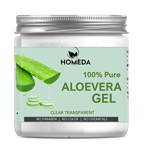 Pure Aloe Vera Gel for Face, Hair & Skin Care - 400g Organic Aloe Vera Gel for Sunburn Relief, Moisturizing, Acne Treatment & Hair Growth - Perfect for Daily Skincare & After-Sun Care