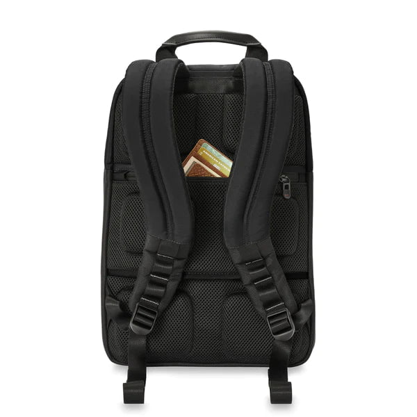 Briggs & Riley HTA Medium Slim Expandable Backpack for Business Travel & Commuting - Durable Carry-On Laptop Backpack with USB Charging Port